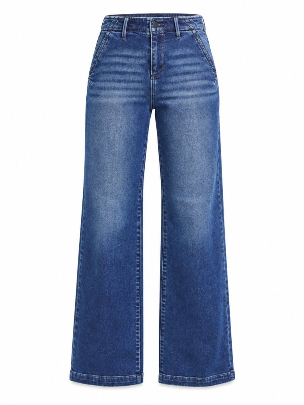 RISEN High Rise Wide Leg Slant Pocket Jeans New | #21